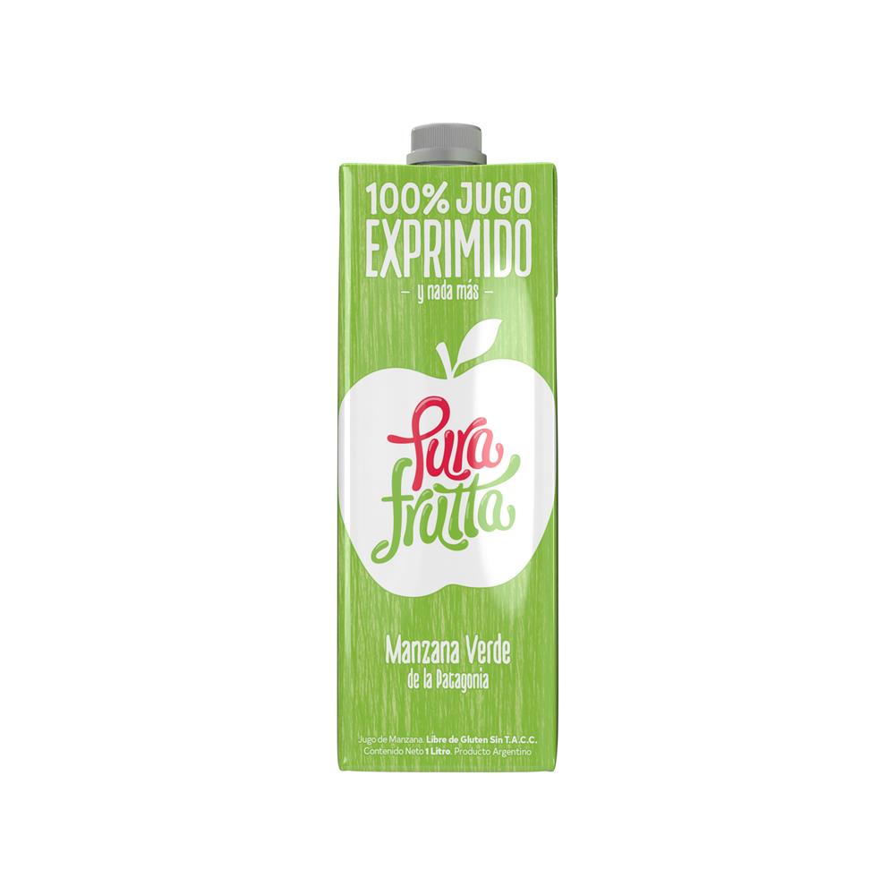 PURA FRUTTA, Jugo Manzana Verde 1lt, SIN TACC