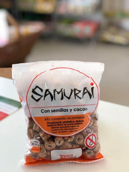 SAMURAI, Cereal ovoproteico con semillas y cacao.   SIN TACC .60g