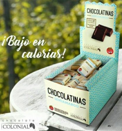 COLONIAL, Chocolatinas SEMIAMARGAS, 50u de 50g, SIN TACC