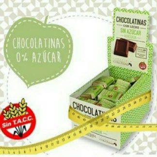 COLONIAL, Chocolatinas SIN AZUCAR agregada, 50u de 50g, SIN TACC.