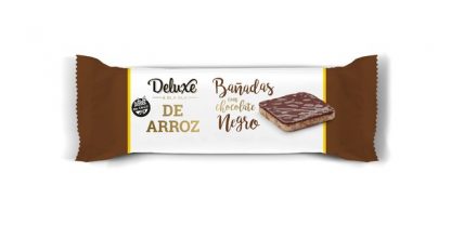 DELUXE, GALLETAS de arroz BAÑADAS en chocolate NEGRO, SIN TACC