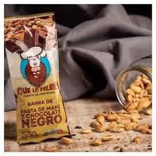 QUE LO PALEO, Barritas de Pasta de Maní y Chocolate NEGRO, 12U de 50g