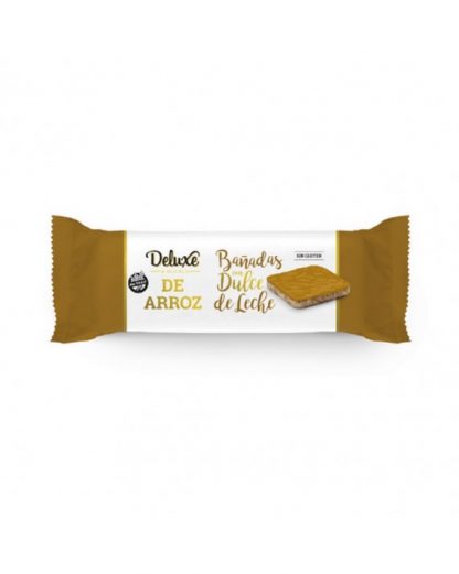 DELUXE, GALLETAS de arroz BAÑADAS en dulce de leche, SIN TACC