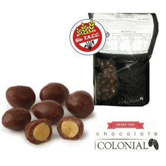 COLONIAL, Almendras Bañadas con Chocolate Semiamargo, 1KG