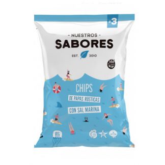 NUESTROS SABORES. Papas con sal marina . SIN TACC. 80g