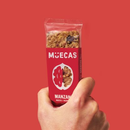 MUECAS, Barritas de Manzana, Nueces y Arándanos, 16u