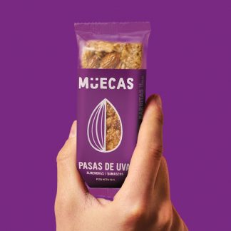 MUECAS, Barritas de Pasas de Uva, Almendras y Damascos, 16u