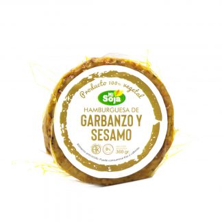 MI SOJA. Hamburguesa de garbanzo y sésamo, 4 unidades.