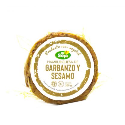 MI SOJA. Hamburguesa de garbanzo y sésamo, 4 unidades.