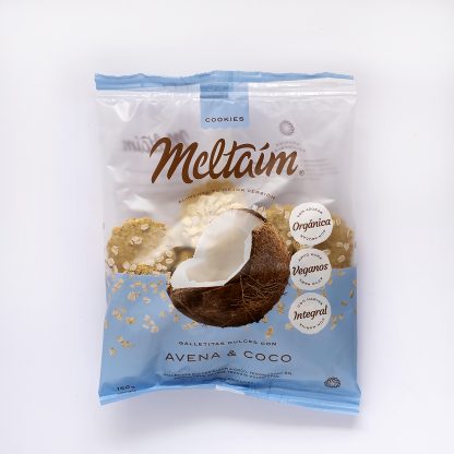 MELTAIM, Cookies avena y coco, 150g, veganas y light