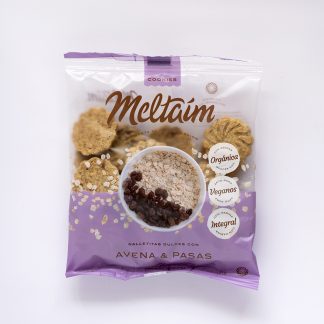 MELTAIM, Cookies avena y pasas, 150g, veganas y light