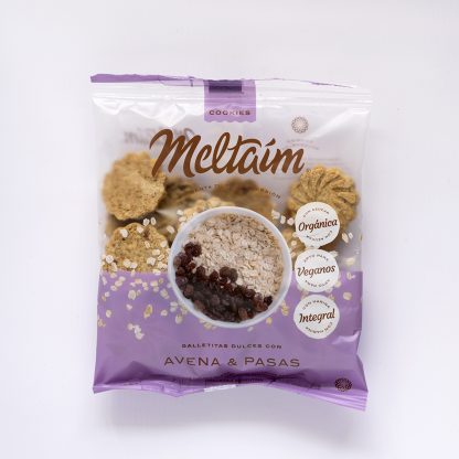 MELTAIM, Cookies avena y pasas, 150g, veganas y light