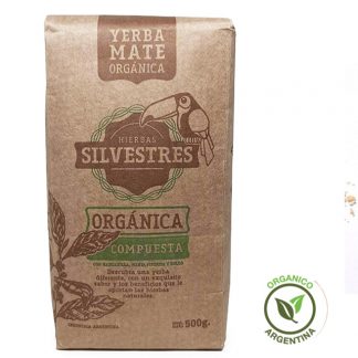 HIERBAS SILVESTRES, Yerba Mate orgánica Compuesta, 500g