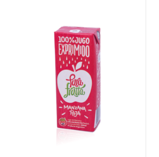 PURA FRUTTA, Jugo Manzana Roja, 200ml, SIN TACC