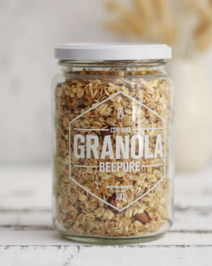 BEEPURE, Granola Miel Frasco, 330g