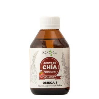 NUTRASEM. Aceite de Chía Nutracéutico. Complejo Dietario, 150ml, VEGANO, SIN TACC