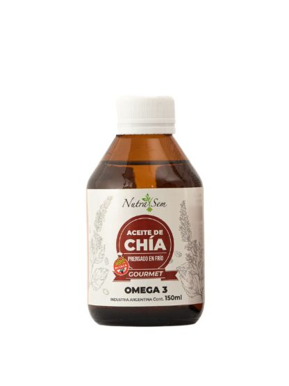 NUTRASEM. Aceite de Chía Nutracéutico. Complejo Dietario, 150ml, VEGANO, SIN TACC