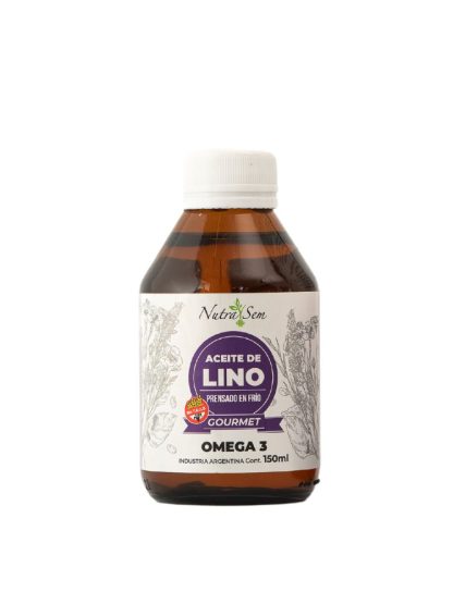 VTO SEPT 2025! NUTRASEM. Aceite de Lino Nutracéutico. Complejo Dietario, 150ml, SIN TACC, VEGANO