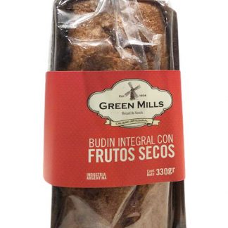 GREEN MILLS, Budín integral con Frutos Secos, 330g