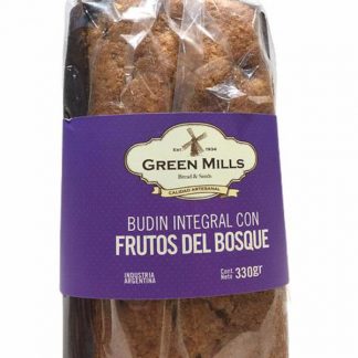 GREEN MILLS, Budín integral con Frutos del Bosque, 330g