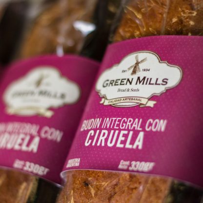 GREEN MILLS, Budín integral con Ciruelas, 330g