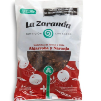 LA ZARANDA, Galletitas SIN AZUCAR Algarroba y Naranja, 200g, VEGANAS