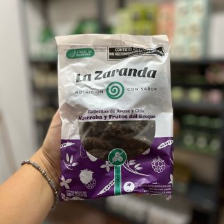 LA ZARANDA, Galletitas SIN AZUCAR Algarroba y Frutos del Bosque, 200g, VEGANAS