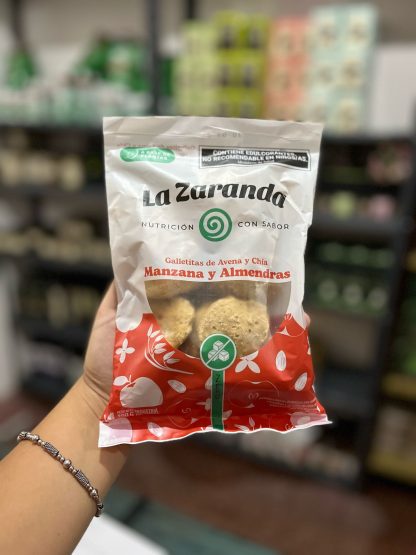 LA ZARANDA, Galletitas SIN AZUCAR Manzana con Almendras, 200g, VEGANAS