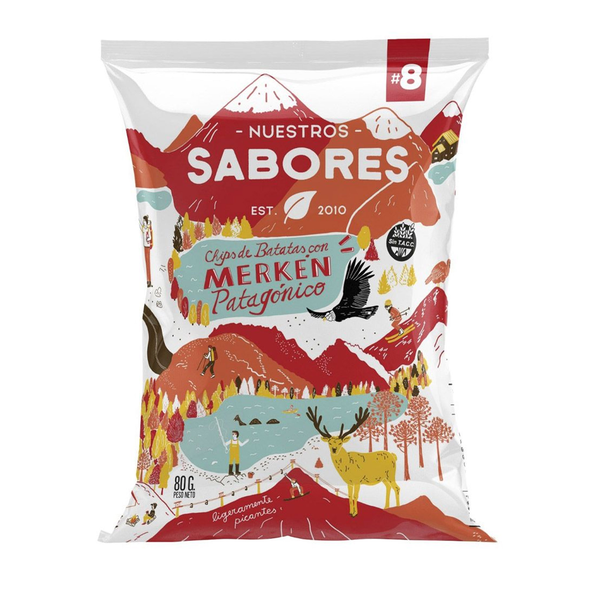 NUESTROS SABORES, Chips Batatas MERKEN. SIN TACC. 80g