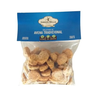 GREEN MILLS, galletitas de Avena tradicionales, 250g
