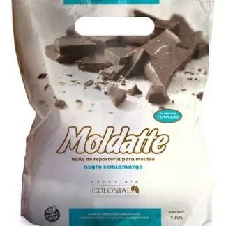 MOLDATTE, Chocolate COLONIAL para moldeo SemiAmargo, Bulto x 6u 1KG c/U, SIN TACC (A PEDIDO)