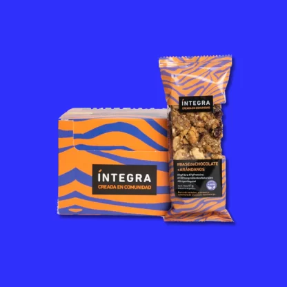 INTEGRA, Barritas Base Chocolate y Arándanos,10u