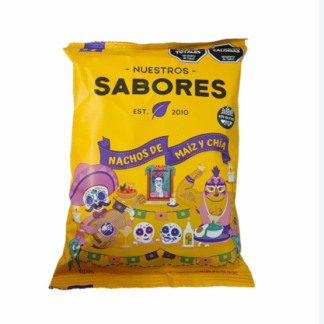 NUESTROS SABORES. Chips Tortilla de maíz y Chia. SIN TACC. 80g