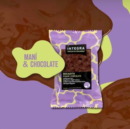 INTEGRA, Bocaditos de Chocolate y Maní, 26g