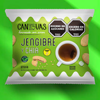 CANVAS, galletitas Jengibre y Chía, 150g VEGANO
