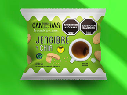 CANVAS, galletitas Jengibre y Chía, 150g VEGANO