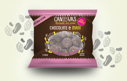 CANVAS, galletitas Chocolate y Maní, 150g VEGANO