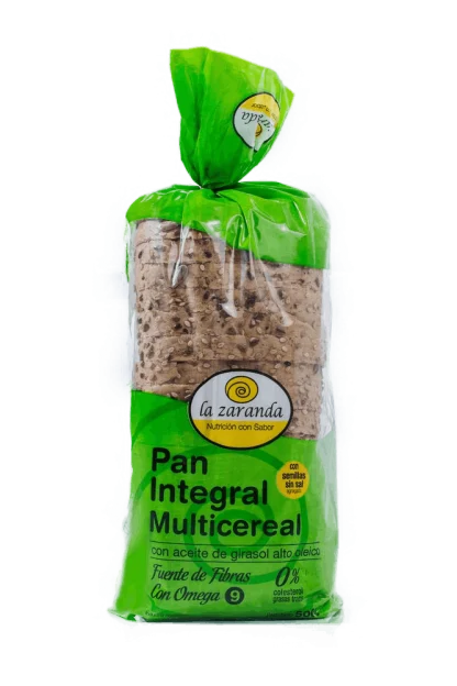 LA ZARANDA, Pan Integral Multicereal SIN sal, 500g, VEGANO