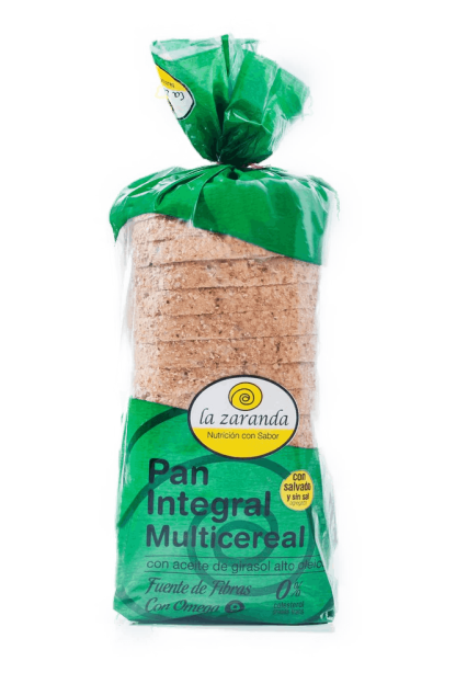 LA ZARANDA, Pan de Salvado Integral SIN sal, 500g, VEGANO