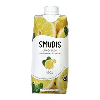 SMUDIS, Jugo de limonada menta y jengibre SIN TACC, 500ml
