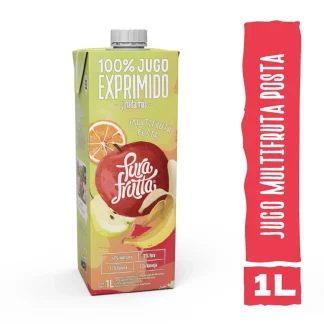 PURA FRUTTA, Jugo 100% MULTIFRUTA, SIN TACC, 1L