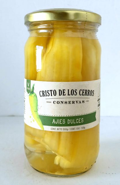 CRISTO DE LOS CERROS, Ajíes Dulces en Vinagre de Alcohol, 300g