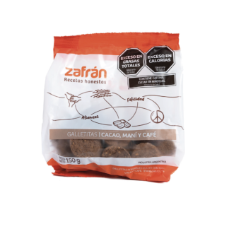 ZAFRAN, Galletitas Maní, Cacao y Café, 150g