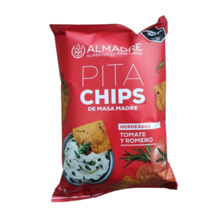 ALMADRE, PITACHIPS Tomate y Romero, 170g