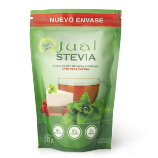 JUAL, Endulzante Stevia en polvo DOYPACK, 220g