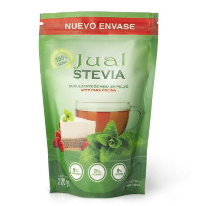 JUAL, Endulzante Stevia en polvo DOYPACK, 220g