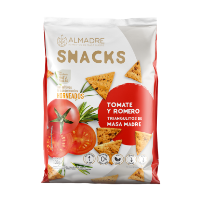 ALMADRE, Snacks Tomate y Romero, 130g