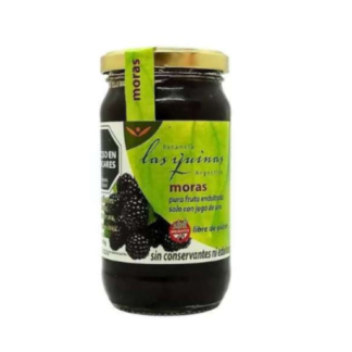 NUEVO!! LAS QUINAS, Mermelada de Moras SIN AZUCAR, 450g, SIN TACC