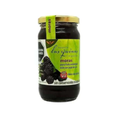 NUEVO!! LAS QUINAS, Mermelada de Moras SIN AZUCAR, 450g, SIN TACC