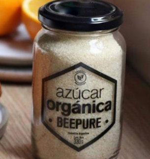BEEPURE, Azúcar Rubia Orgánica Frasco, 250g